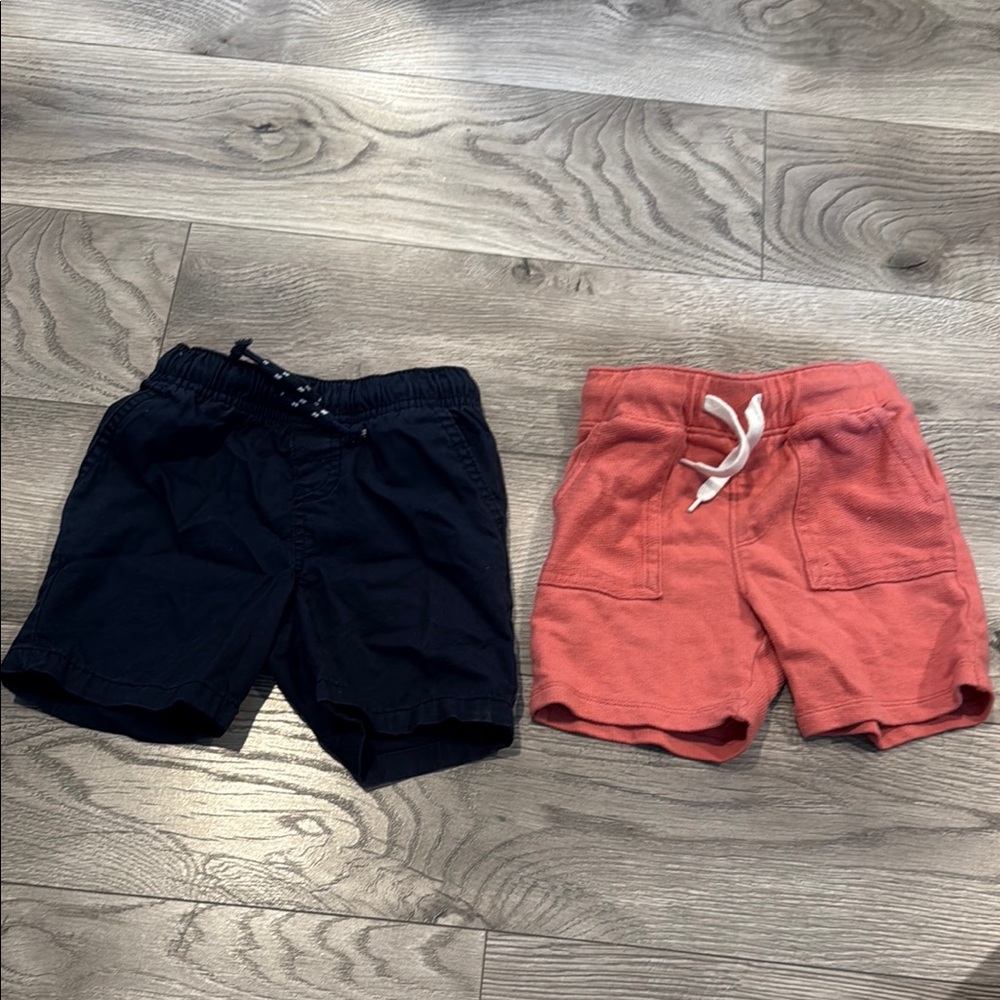Kids Navy and Coral Shorts Set (2T)